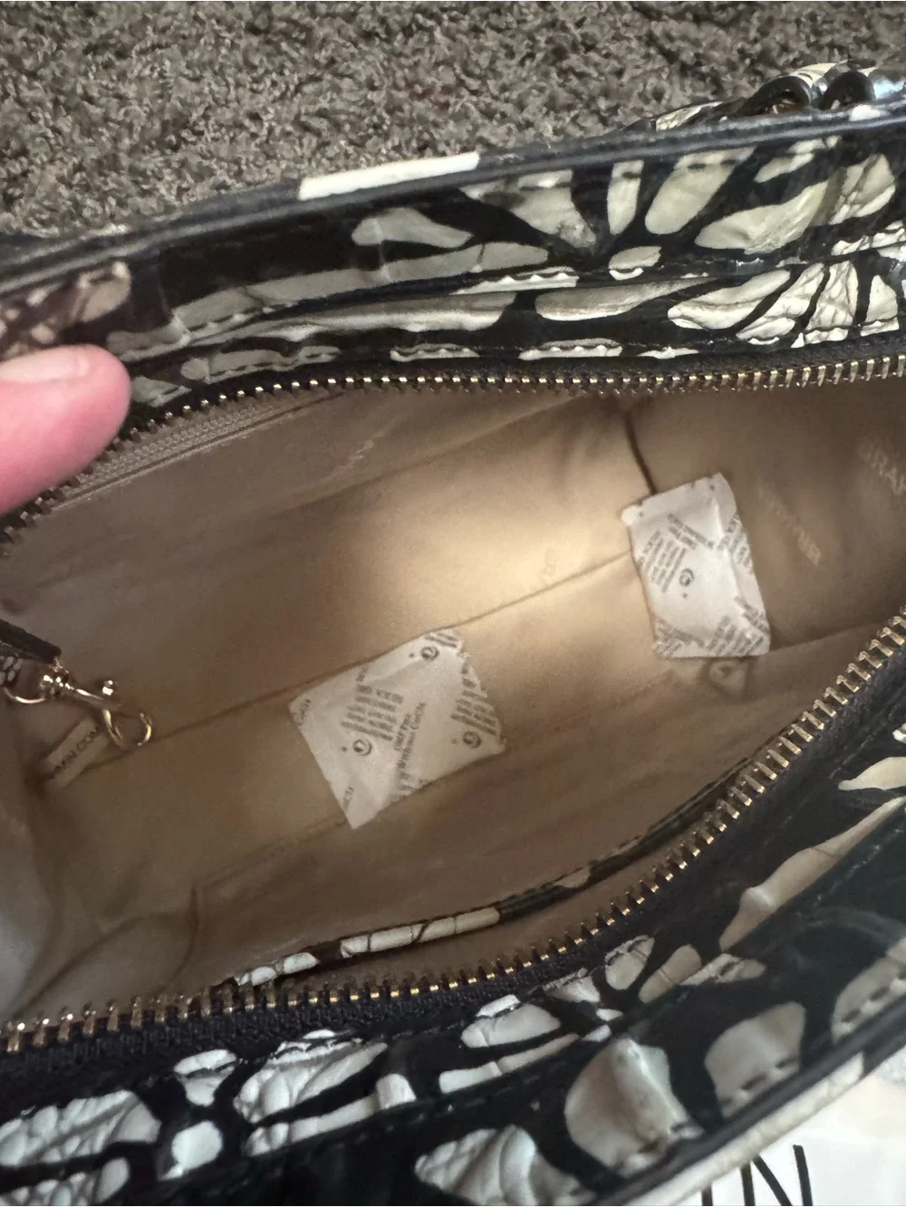The Brahmin Cami Satchel NWT Full Inclusion.